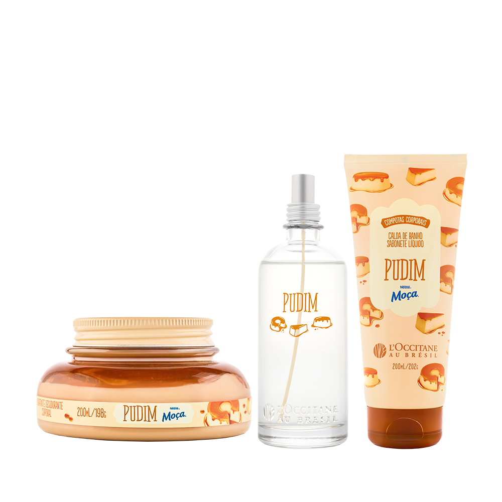 Combo Pudim: Calda de Banho, Hidratante Corporal e Spray Perfumado, ,  large image number 0